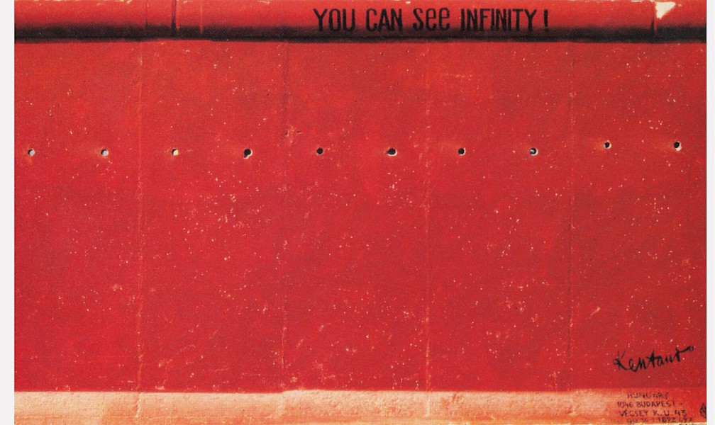 East Side Gallery: László Erkel, You can see infinity, 1990 © Stiftung Berliner Mauer, postcard