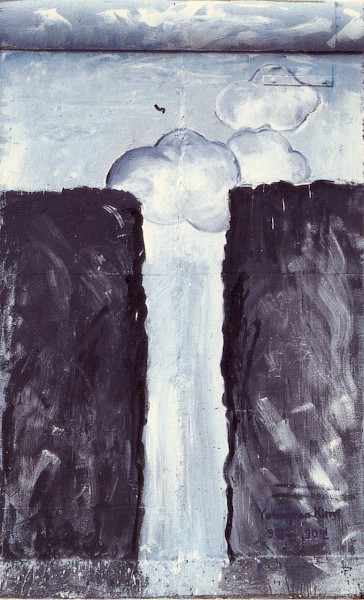 East Side Gallery: Youngran Kim-Hohlfeld (Lana Kim), Untitled, 1990 © Stiftung Berliner Mauer, postcard