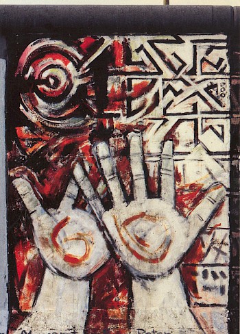 The artwork "Hands" in 1990