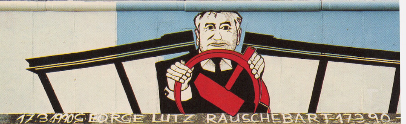 Georg Lutz Rauschebart, Untitled, 1990 © Stiftung Berliner Mauer, postcard