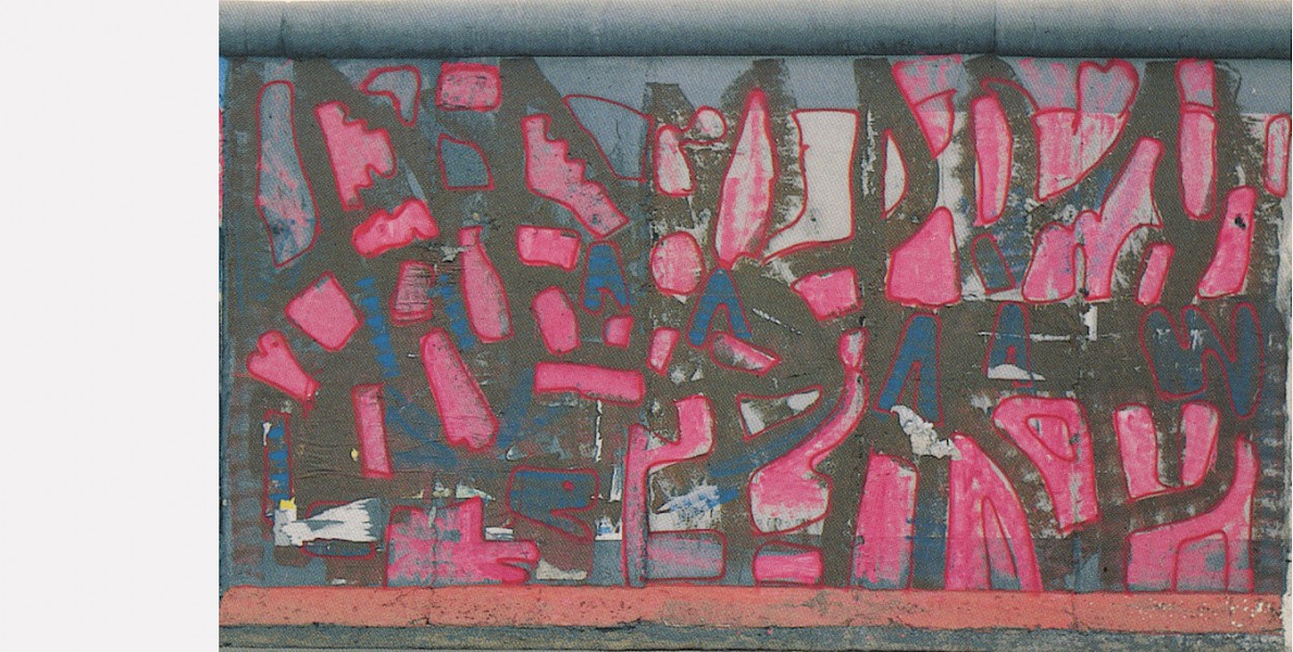 Thierry Noir, Untitled, 1990 © Stiftung Berliner Mauer, postcard