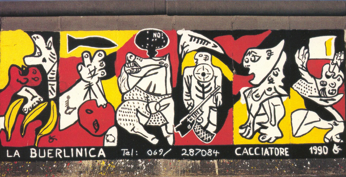 Cacciatore (Stephan Jaeger), La Buerlinica, 1990 © Stiftung Berliner Mauer, postcard