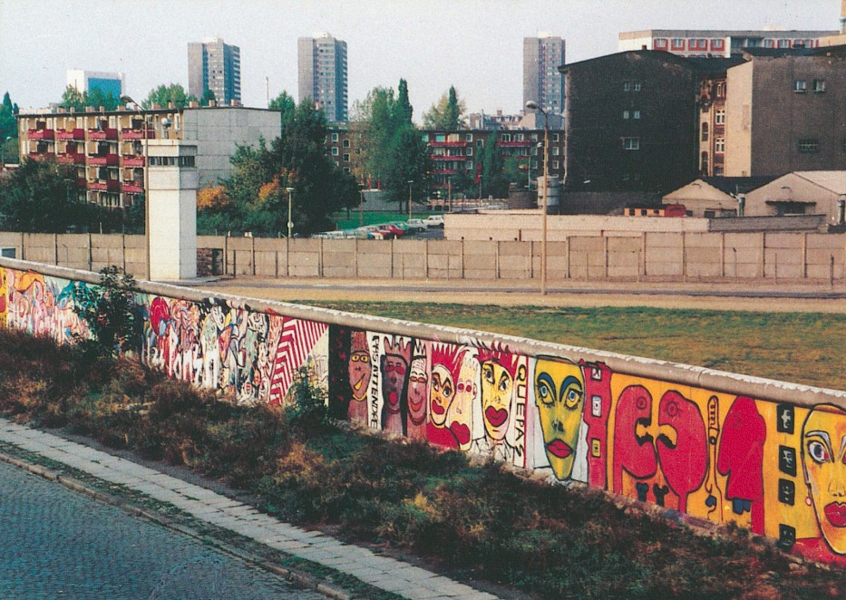 The Berlin Wall in Kreuzberg in the 1980s