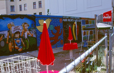 The artwork from 1998 on the former border wall at Stresemannstraße, 2002